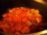 Soup of pumpkin and carrots