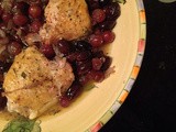 Harvest Roasted Chicken with Grapes, Olives, and Rosemary