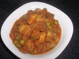 Mushroom Peas Masala Curry