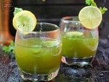 Coriander Mint Juice | Coriander Mint Lemonade | Coriander Cooler | Cilantro Mint Cooler | Detoxifying Drink