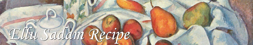 Very Good Recipes - Ellu Sadam Recipe