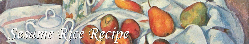 Very Good Recipes - Sesame Rice Recipe