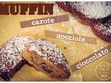 Muffin con carote, nocciole e scaglie di cioccolato