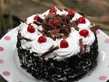 Mini Black Forest Cake on a Pan