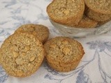 Banana Oat Bran Peanut Butter Chip Muffins