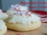 Peppermint Frosted Sugar Cookies