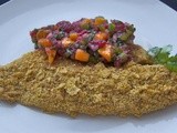 Tacoed Tilapia with Raspberry Mango Salsa