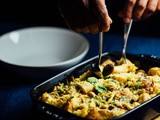 A winter savory bread pudding