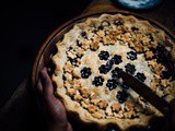 Blueberry and passion fruit pie
