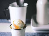 Bourbon peach ice cream