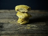 Butternut squash with ginger root and noodle broth