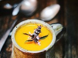 Carrot and rhubarb soup