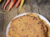 Carrot-stuffed amaranth and whole-wheat flat-bread