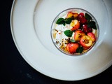 Cherries with togarashi and maple syrup