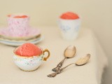 Cherry darjeeling tea lemon sorbet