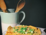 Chickpea scallion crepes