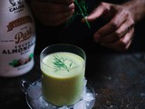 Chilled avocado and lime coconut-almond milk soup