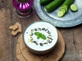 Chilled mint yogurt soup