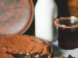 Chocolate almond and buckwheat tart