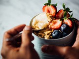 Frozen fruit granola bowl