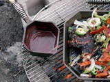 Indian inspired hot and sweet cherry barbecue sauce
