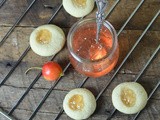 Jam drop cookies with crabapple jelly