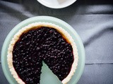 Makrut lime leaf scented blueberry and lemon curd tart