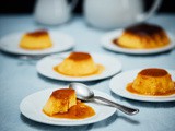 Mango cardamom flan