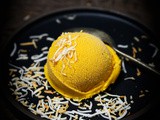 Mango, coconut, and star anise ice cream