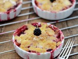 Peach and Black Raspberry Cobbler