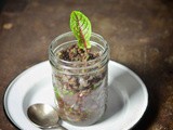 Rhubarb lentil salad