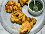 Roast chicken with cilantro-mint chutney