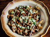 Roasted cauliflower with green tahini