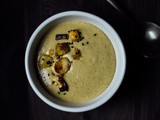 Roasted leek and potato soup (vegan)