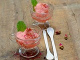 Rose and lemon sorbet