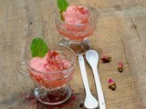 Rose and lemon sorbet