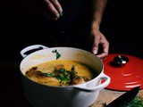 Saffron and coriander chicken fricassee