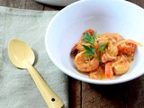 Tomato and tiger shrimp soup
