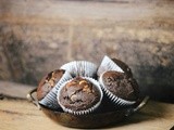 Triple chocolate raspberry oat bran muffins