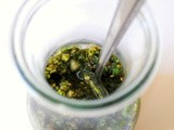 Basil-Almond-Garlic Pesto + Me, in 10 words