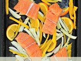 Dinner in a Flash: Salmon with Fennel, Bell Pepper, and Orange