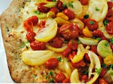 Tomato Pizza with Ricotta and Oregano