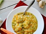 Viva Farmer's Market!  (Carrot and Pea Soup with Dumplings)