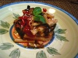 A cucina e mammà compie un anno...pasta con le melanzane