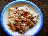 Paccheri con zucca,salsiccia e scamorza ( Paiocca)