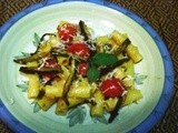 Tortiglioni gialli con zucchine e pomodorini