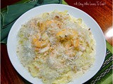 Fettuccini and Prawns with Roasted Garlic Cream Sauce