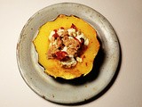 Ricotta, Sun-dried Tomato And Soy Crumble Stuffed Acorn Squash