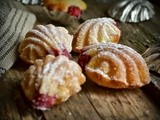 Raspberry Madeleines with Lemon Curd