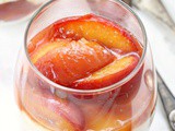 Brandied peaches and ricotta cheese parfait recipe